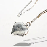 Montre Collier Femme Argent Cœur