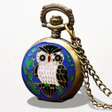 Montre Femme Pendentif Hibou Bleu