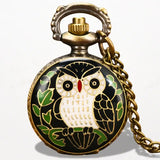 Montre Femme Pendentif Hibou Vert