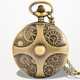 Montre Gousset Homme Acier Steampunk Rouage