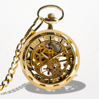 Montre Gousset Mécanique Squelette Or