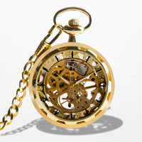 Montre Gousset Mécanique Squelette Or