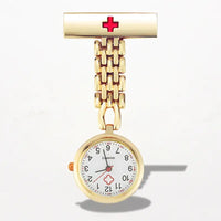 Montre Infirmière Croix Rouge Dorée