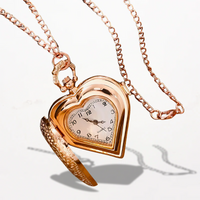 Montre Pendentif Femme Cœur Rose