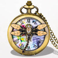 Montre Pendentif Femme Libellule