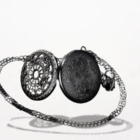Montre Pendentif Femme Quartz Noir