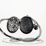 Montre Pendentif Femme Quartz Noir