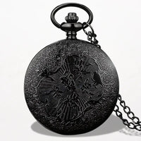 Montre Pendentif Femme Quartz Noir