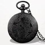 Montre Pendentif Femme Quartz Noir