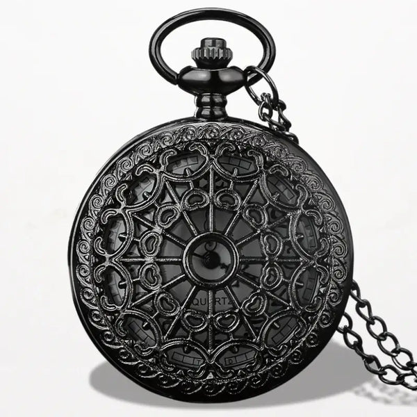 Montre Pendentif Femme Quartz Noir