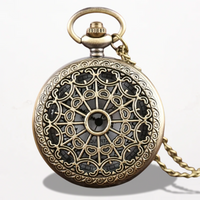 Montre Pendentif Femme Quartz Noir