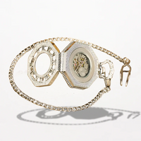 Montre Steampunk Gousset Octogonale Argent