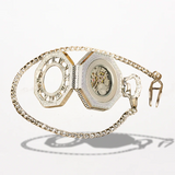 Montre Steampunk Gousset Octogonale Argent