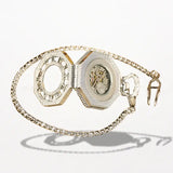 Montre Steampunk Gousset Octogonale Argent