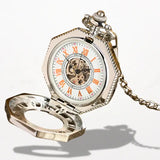 Montre Steampunk Gousset Octogonale Argent