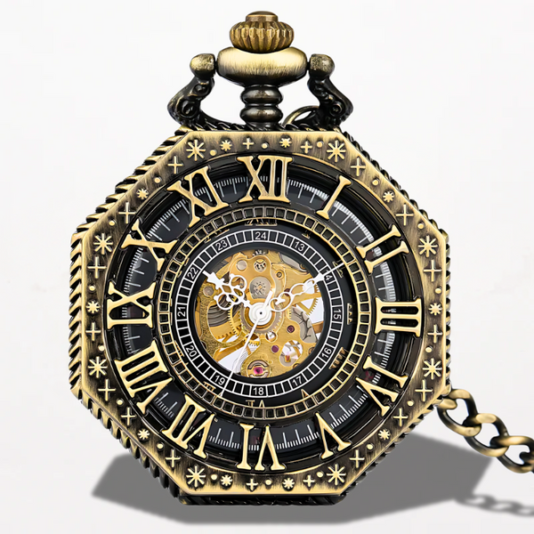 Montre Steampunk Gousset Octogonale