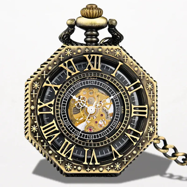 Montre Steampunk Gousset Octogonale