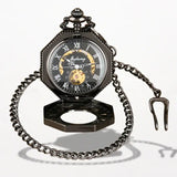 Montre Steampunk Gousset Octogonale Noir